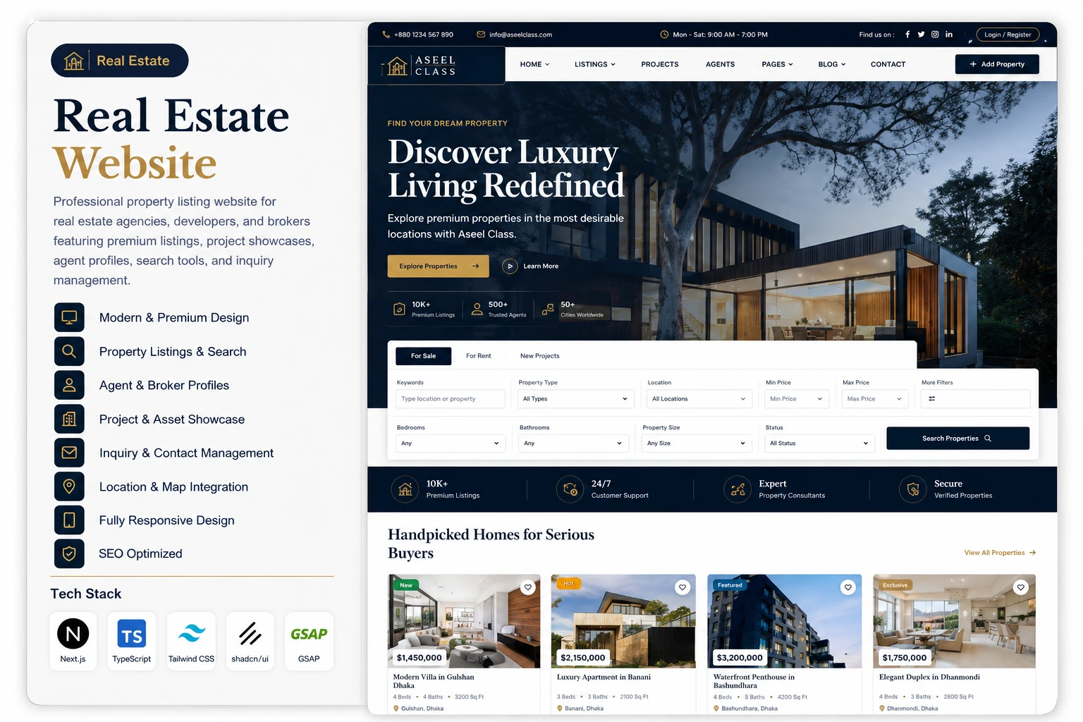 Real Estate Website preview