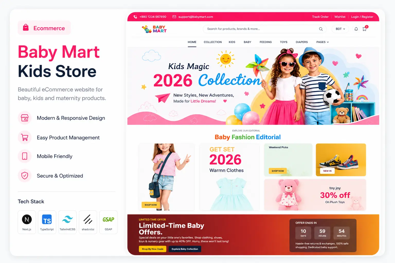 Baby & Kids E-Commerce Website preview