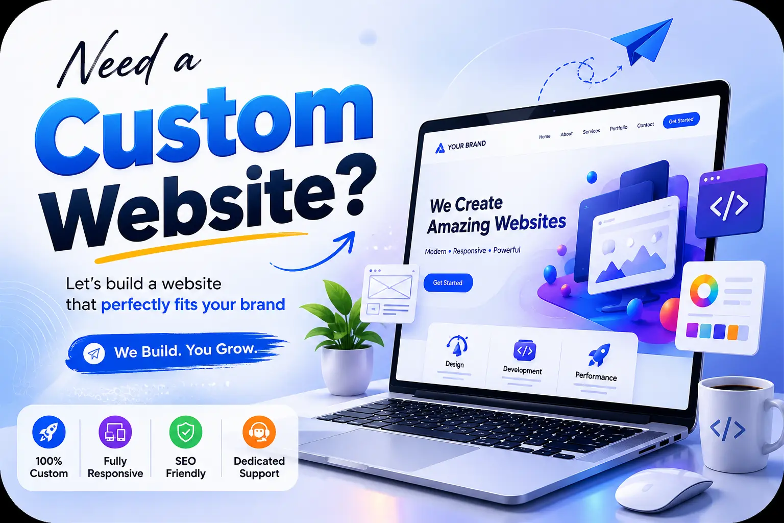Custom CRM website mockup