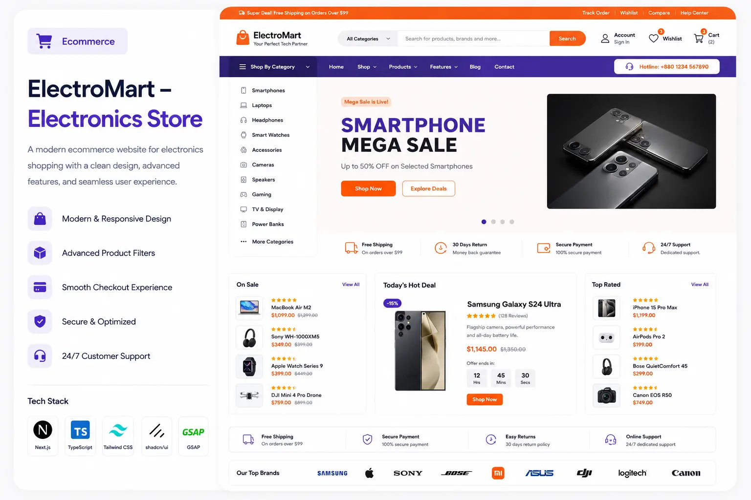 Electronics E-Commerce Website preview