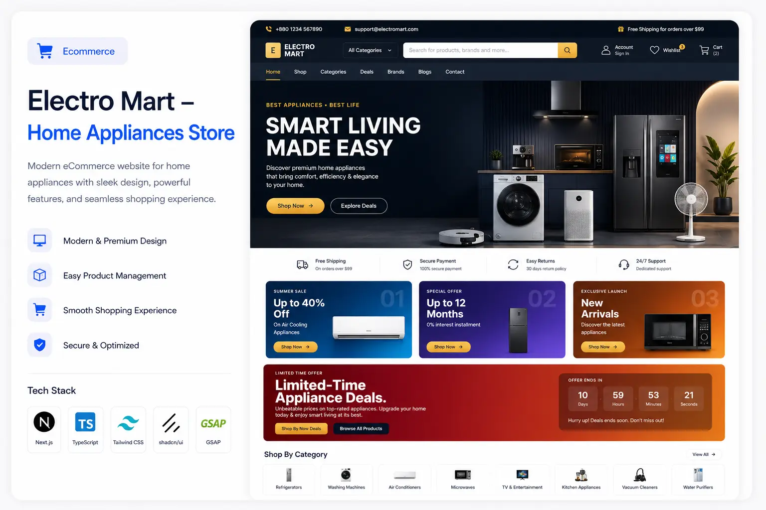 Home Appliances E-Commerce Website preview